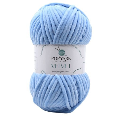 Knitting yarn Velvet B03 - blue